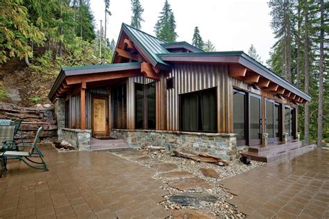 modern wood and metal house|small steel buildings as homes.